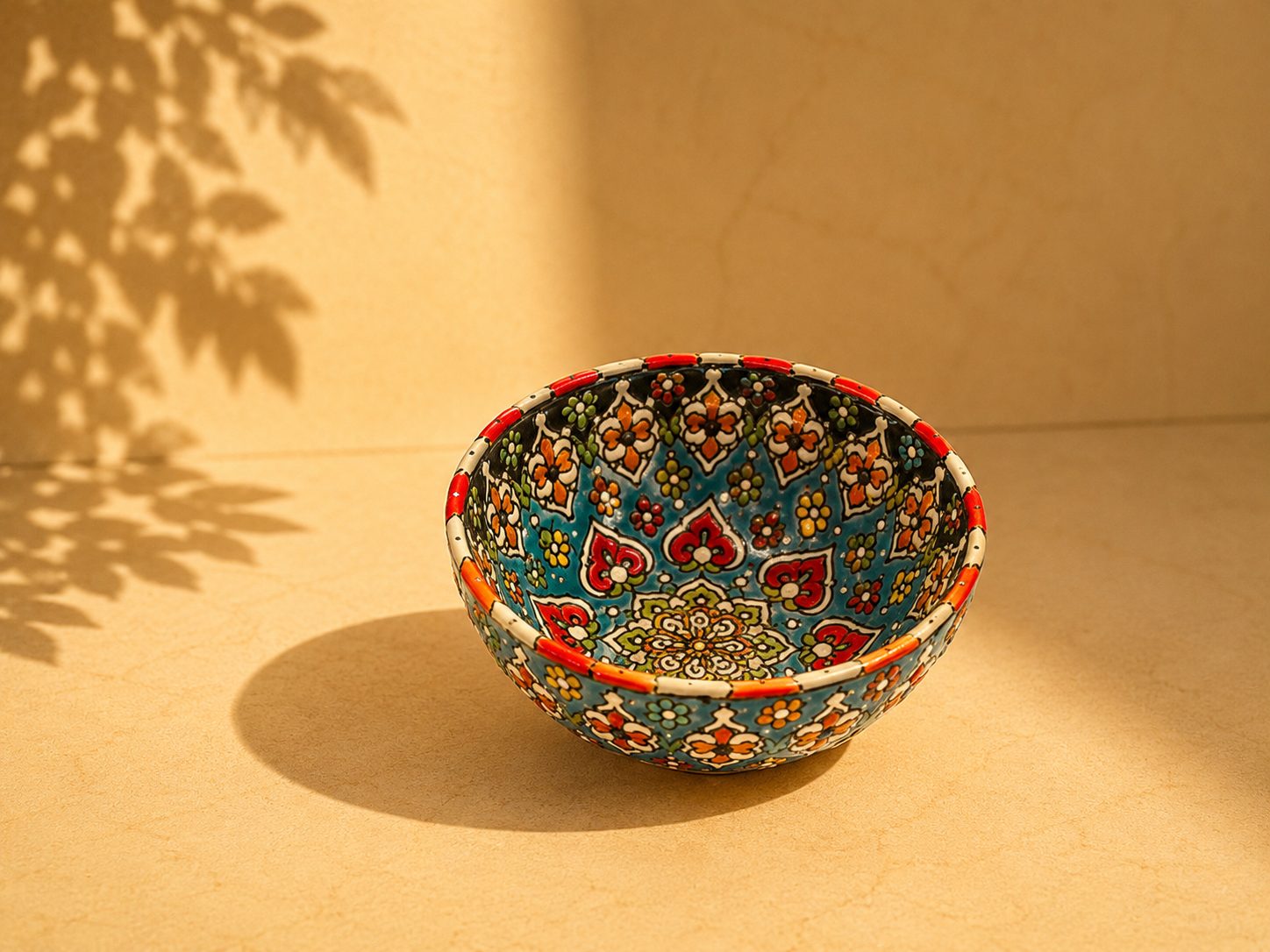 Sale of enamel-painted pottery